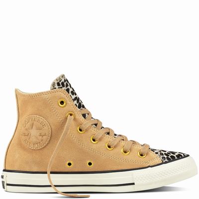 Converse Chuck Taylor All Star '70 Cheetah Pony Hair High Tops Mens - Light/Black Shoes (289VFRNS)